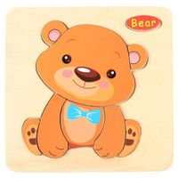 Waymine Wooden Puzzle Educational Baby Kids Training Toy (A)