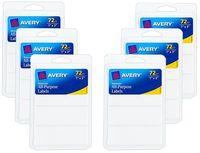 Avery Removable Writable Rectangular Labels, 1 x 3 Inch, White -  Pack of 6  (6728)