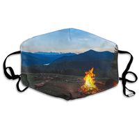 VTWG Bonfire-Camp-Campfire Washable Reusable Safety Mask, Stylish Polyester Adolescent Couple Dust-Proof Adjustable Earrings