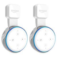 LANMU Outlet Wall Mount Holder for Echo Dot 3rd Gen,A Space-Saving Solution for Your Smart Home Speakers, Clever Dot Accessories with Cord Arrangement Hide Messy Wires (White)