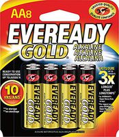 Energizer A91BP8 Alkaline Battery, Eveready Gold, AA, 8/PK