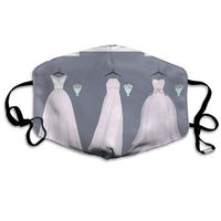 Different Wedding Dresses with Bouquets Dust Mask,Washable and Reusable Cleaning Gardening Outdoor Activities Warm Windproof Mask