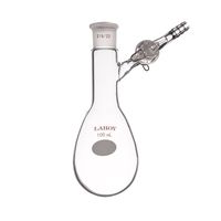 Laboy Glass 100mL Airfree Reaction/Storage Schlenk Flaskwith Glass Stopcock & 19/22 Joint