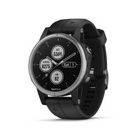 Garmin fēnix 5S Plus, Smaller-Sized Multisport GPS Smartwatch, Features Color TOPO Maps, Heart Rate Monitoring, Music and Garmin Pay, Silver/Black
