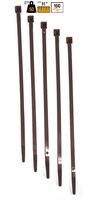 BuyCableTies 11" Standard Indoor Cable Ties - 50 lb Rated - Made in USA - Brown - 100 per bag