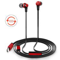 TriLink USB Type C Earbud Headphones (Hi-Res Audio & DAC Chipset) in-Ear Earphone with Mic for Google Pixel 2/2XL, Sony Xperia XZ2, Motorola Moto Z, HTC U12/U11, OnePlus 6/5/5T, LG V30/V20, Essential