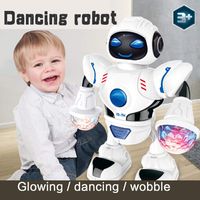 Oguine Toddler Multifunctional LED Smart Robot Dance Music Kids Education Toys Robotics