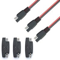 POWISER 16AWG SAE Quick Connector Disconnect Plug，SAE Connector Extension Cable, for Automotive, Solar Panel Panel