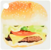 3dRose Giant Hamburger n Bun - Key Chains, 2.25 x 4.5 inches, set of 2 (kc_43705_1)