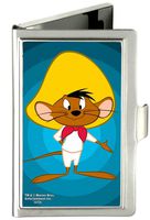 Buckle-Down Business Card Holder - Speedy Gonzalez Pose Blue - Small