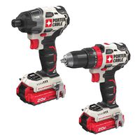 PORTER-CABLE 20V MAX Cordless Drill Combo Kit, Brushless, 2-Tool (PCCK619L2)