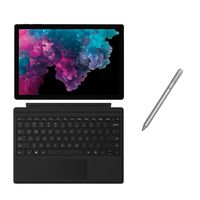 Microsoft Surface Pro 6 2 in 1 PC Tablet 12.3" (2736x1824) Touchscreen, i5-8250U, 8GB RAM, 128GB SSD w/Fingerprint Type Cover, Surface Pen, Backlit, Webcam, Fanless, Win 10 - Black (Renewed)