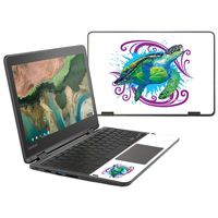 MightySkins Skin Compatible With Lenovo 300e Chromebook 11.6" (2018) - Sea Turtle Splash | Protective, Durable, and Unique Vinyl wrap cover | Easy To Apply, Remove | Made in the USA