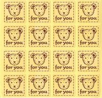 LSW Set of 160 "For You" Teddy Bear Stickers [10 sheets of 16 stickers]