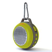 iFox IFS303 Ultra Portable Wireless Bluetooth Speaker with Clip for iPhone iPad iPod Android or PC with FM Radio, AUX, SD and Speakerphone, Outdoor and Indoor (Yellow)