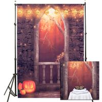 7x5ft Halloween Photography Background, Horror Skull Pumpkin Photo Backdrops for Party Studio Prop