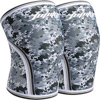 Knee Sleeves (1 Pair), 7mm Thick Compression Knee Braces Offer Perfect Support for Squats Weightlifting,Powerlifting,Crossfit,Cross Training WOD for Men & Women (2X-Large, Grey Camo)