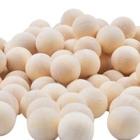 Natural Wooden Balls,200PCS Unfinished Round Wood Mini Wood Craft Balls for DIY Jewelry Making Art Design - 12mm Diameter