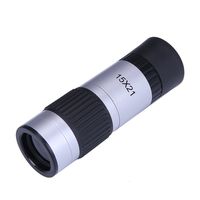 HDE 15x Zoom Compact Monocular 21mm Bright and Clear Single Hand Focus Telescope for Bird Watching Wildlife Hunting Camping Tourism and Outdoor Use with Included Case