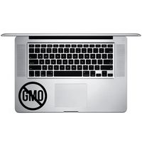 Funny Anti GMO Foods Vinyl Sticker Laptop Keyboard Inside Corner iPhone Cell Decal (3.5" Wide)
