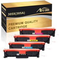 Arcon Compatible Toner Cartridge Replacement for HP 305A 305X CE410X CE411A CE412A CE413A for Laserjet Pro 400 Color MFP M451dn M451nw M475dn M475dw M451dw M375nw (Black, Cyan, Magenta, Yellow)