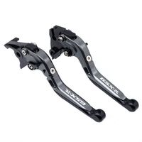 For Suzuki GSXR 750 1996-2003 Grey Black Folding Extendable Brake Clutch Accessories Engraved Levers