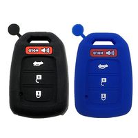Ezzy Auto Black and Navy Blue Silicone Key Fob Case Key Cover Jacket Holder Protector fit for 2013-2017 Honda Accord Sports