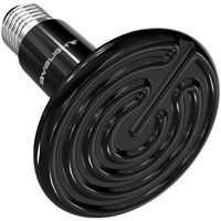 BYB - 150W 110V Ceramic Infrared Heat Emitter Brooder Coop Pet Infrared Lamp Bulb, Black