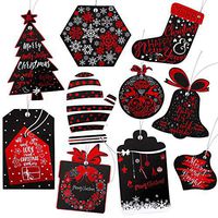 Aneco 150 Pieces Foil Paper Tags Christmas Tags Hang Labels Christmas Tree Strings Holiday Name Labels for Christmas Gift Favor, DIY Arts and Crafts with 20m Twine (Color A)