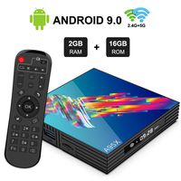 Android TV Box，R3 Android 9.0 TV Box 2GB RAM/16GB ROM RK3318 Quad-Core Support 2.4Ghz/5.0Ghz WiFi 4K HDMI DLNA 3D Smart TV Box