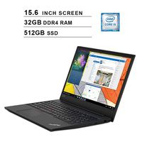 2019 Lenovo Newest ThinkPad E590 15.6-Inch Business Laptop, Intel Quad Core i5-8265U up to 3.9 GHz, Intel UHD 620, 32GB DDR4 RAM, 512GB SSD, USB-C, HDMI, WiFi, Bluetooth, FP Reader, Windows 10 Pro