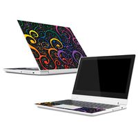 Mightyskins Skin Compatible with Lenovo Chromebook C330 (2018) - Color Swirls | Protective, Durable, and Unique Vinyl Decal Wrap Cover | Easy to Apply, Remove, and Change Styles | Made in The USA