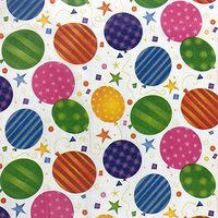 Black Cat Avenue 20" x 30" Printed Tissue Paper for Gift Wrapping, 20-Sheet, Festive Balloons