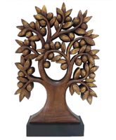 Decozen Handmade Wooden Tree of Life Décor a Symbol of Growth and Strength Made by skilled Artisans for Farm House Home Decor Living Rooms Bedroom Kitchen Console Table 4 x 12 x 17 inches