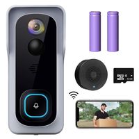 WiFi Video Doorbell Camera, XTU Wireless Doorbell Camera with Chime, 1080P HD, 2-Way Audio, Motion Detection, IP65 Waterproof, Cloud Storage and 32GB SD Card Included