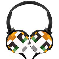 AMAOZNBSTEER Wired Headphones Headsets StaX-Cat Logo Foldable Over Ear for Kids or Adults Black