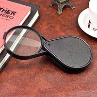Pocket Magnifying Glass 60mm Lens 5X Magnification for Travel Reading Jewellery