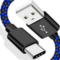 VOTY USB-C Type C Charging Cable 1.5 FT for Samsung Galaxy Note 9 8 S10 S9 S8 Plus,Pixel 2 XL,LG G7 G5 V35 V30 ThinQ,V30,Moto Z3 G6 X4,ZTE Blade Z Max X,Braided Fast Charger Cord for GoPro Hero 7 5 6