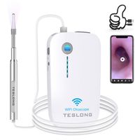 Teslong Otoscope, Wireless 3.9mm HD Ear Camera Digital Otoscope Ear Scope Camera with 6 LED Lights and Earwax Removal Tool for iPhone and Android Smartphone