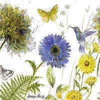 Floral Garden Paper Cocktail Napkin, Set of 20-5 x 1 x 5 Inches