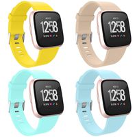 Recoppa Compatible with Fitbit Versa Bands for Women Men Large Small, Adjustable Replacement Wristbands for Fitbit Versa/Versa 2/Versa Lite Edition/Versa Special Edition, 4 Pack