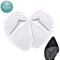 Delaman Forefoot Pads - Ball of Foot Cushions, Gel Anti-Slip Shoe Pads Forefoot Insoles for Women 2 Pairs (Color : Clear)