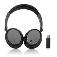 Comfortable Portable Wireless Headphones Hi-fi Stereo Multifunction for TV Over Ear Headset with FM Radio 2.4GHz Transmitter,RCA and 3.5mm Stereo Adapter