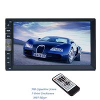 2 DIN 7 Inch HD Capacitive Multi-Touch LCD Screen Car Radio Stereo MP5 Player Support Bluetooth Hands Free 1080P Movie Player GPS Mirror Link from Rear View Camera (7010B)