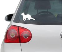 INDIGOS UG Sticker - Decal - JDM - Die Cut - Ferret Decal Window Laptop Vinyl Sticker - White - 149mmx86mm