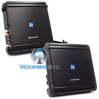pkg Alpine MRV-M500 Monoblock 500W RMS + MRV-F300 4-Channel 300W RMS Amplifiers