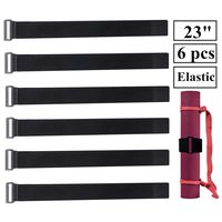 Sulida Elastic Hook and Loop Straps Reusable Elastic Cord Organization 6 Pack 23"x2" Fastening Cable Straps Adjustable Cable Ties Cord Straps