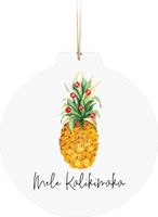 P. Graham Dunn Pineapple Tropical Yellow 3 x 3 Wood Hanging Figurine Ornament