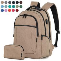 Laptop Backpack College Computer Travel Backpack with USB Charging for Women Men Boys Girls, 17+Colors for Choice Anti Theft Water Resistant Travel Backpack Bonus Packet Bag,Sand Yellow