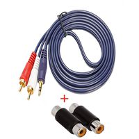 Hosyl RCA Cables,5FT/1.5M Gold-Plated 3.5mm Jack to 2 Male RCA Stereo Audio Cable Phono Y Splitter Aux Cable for Smartphone, MP3 Player, Tablets, Home Theater, HDTV, Amplifiers, Speakers, Hi-Fi Sys
